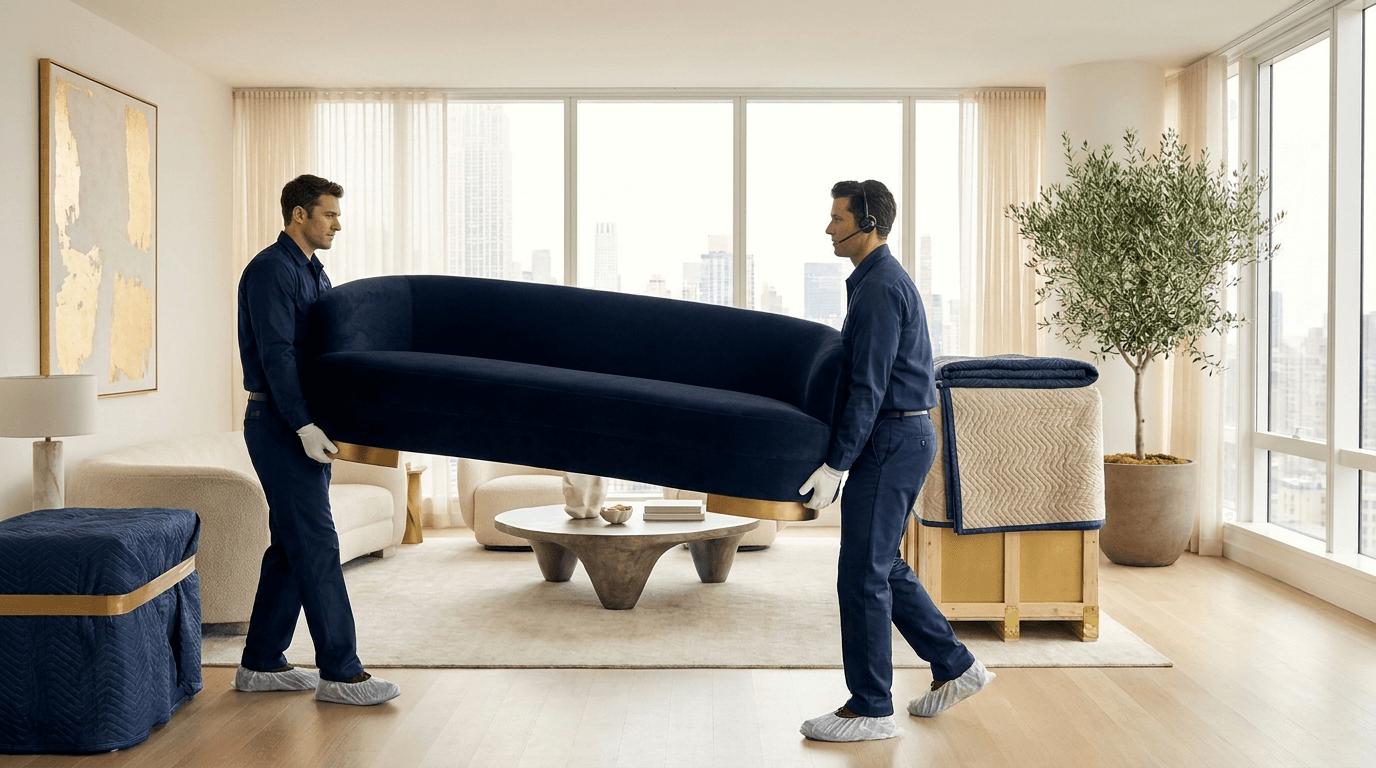Minh hoạ vận chuyển và báo giá nội thất nhập khẩu cao cấp