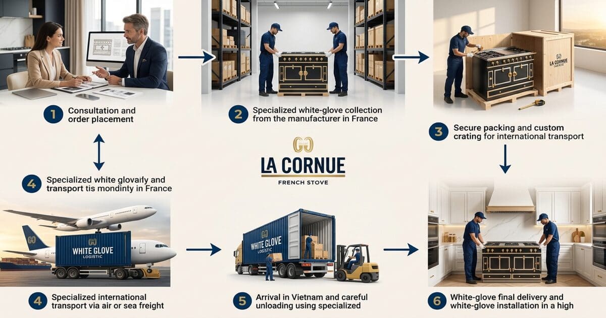 Minh hoạ 1: Bếp La Cornue của Pháp: vì sao Việt Nam chỉ có thể nhập khẩu? — White Glove Logistics