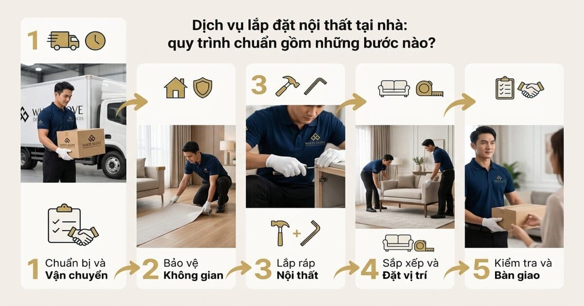 Minh hoạ 1: Dịch vụ lắp đặt nội thất tại nhà: quy trình chuẩn gồm những bước nào? — White Glove Logistics