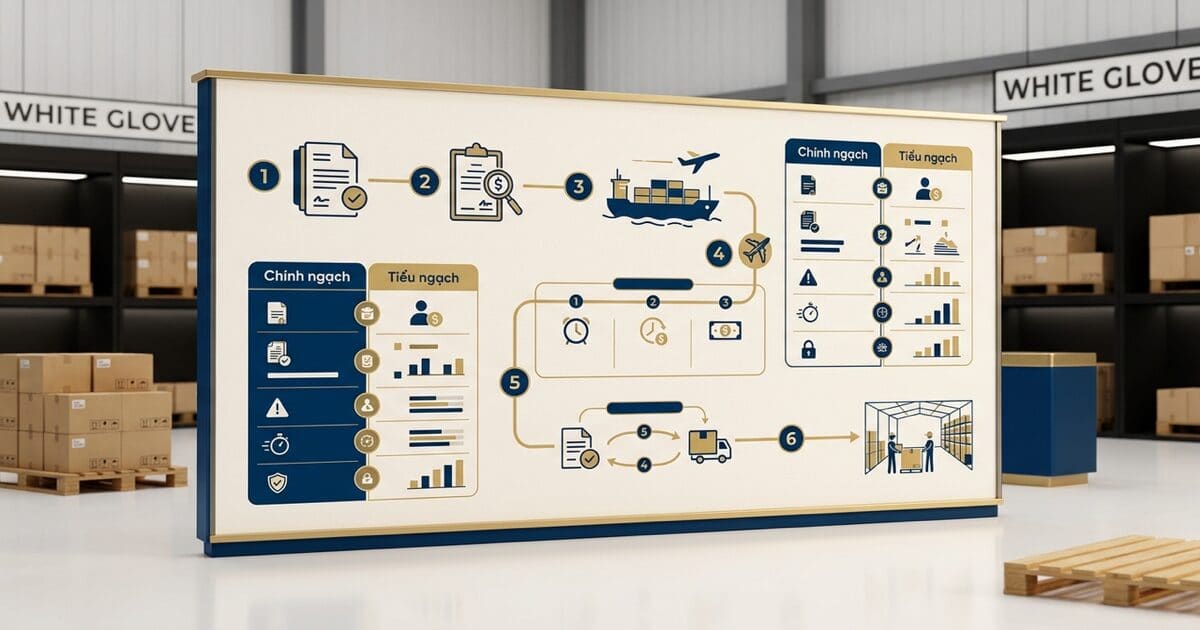 Minh hoạ 2: Nhập khẩu chính ngạch là gì? So sánh chi tiết với tiểu ngạch — White Glove Logistics