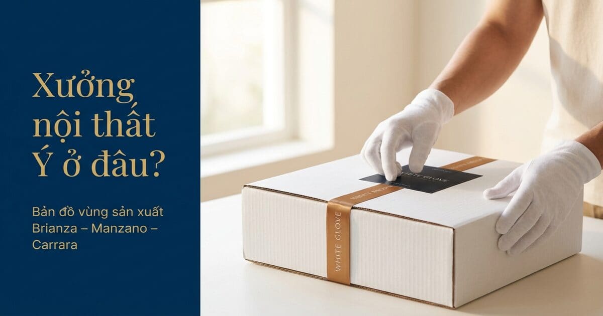 Ảnh bìa: Xưởng nội thất Ý ở đâu? Bản đồ vùng sản xuất Brianza – Manzano – Carrara — White Glove Logistics